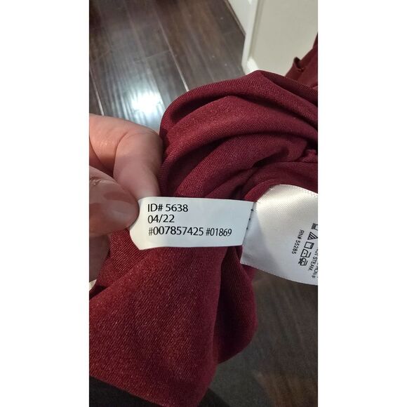 Express Burgundy Satin Midi Dress Size Small - Picture 6 of 7